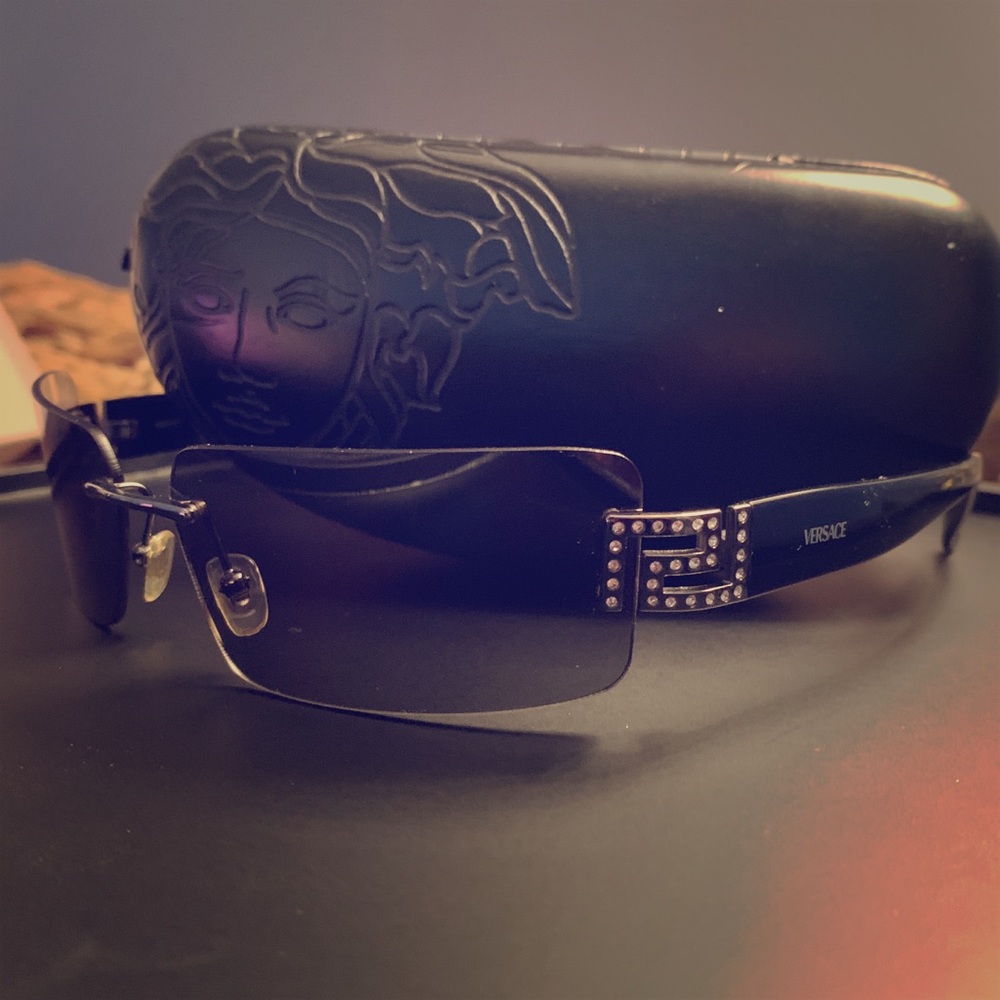 Versace Sunglasses with Crystal Inlay